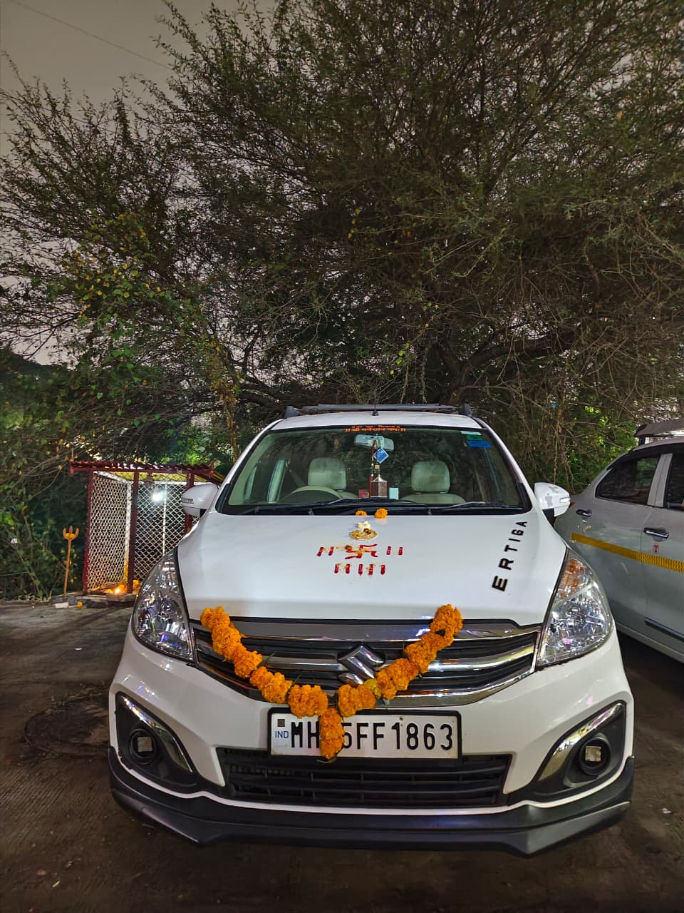 Shree Shivraj Cab Service Ertiga at night
